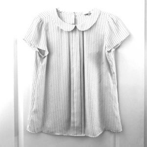 Loft Polka Dot Blouse with Peter Pan Collar